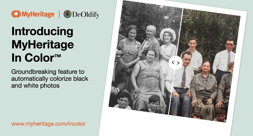 Colorear Automáticamente Fotos en Blanco y Negro con MyHeritage InColor™