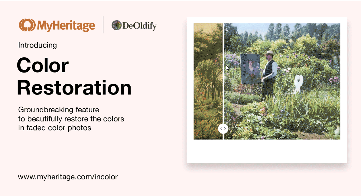Restauración del Color de las Fotos con MyHeritage In Color™