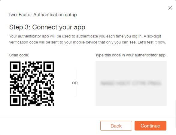 Connecting the authenticator to your MyHeritage account